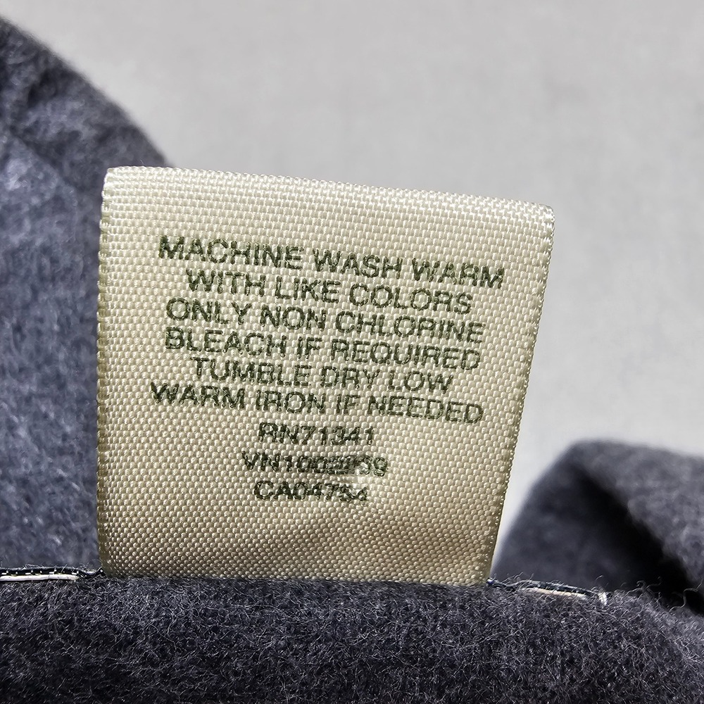 LL Bean Mens L-Tall Slightly Fitted Flannel Shirt Charcoal Gray‎ Heather - Picture 10 of 16